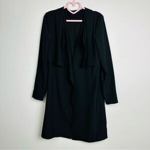 Romeo & Juliet Couture Black Long Blazer Duster Jacket Size Medium